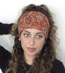 Cerchietto Capelli Donna Fascia Per Capelli Boho Scrunchy, Fascia Larga  Hippie, Fascia Per Capelli Yoga, Fascia Per Capelli Paisley Bandana,  Turbante In Terracotta, Fascia Per Capelli Da Donna, Accessori Per Capelli -