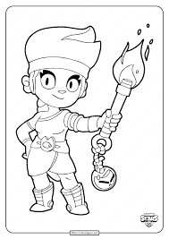 Brawl Stars Amber Coloring Pages Star Coloring Pages Coloring Pages Ladybug Coloring Page