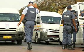 Police are on the scene to control the . Gauteng Transport Unit Arrests 4 People For Taxi Violence Related Killings
