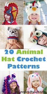 Animal Hat Crochet Patterns Crochet Pattern Pdf Amorecraftylife Com Hat Baby Crochet Crochetpattern Crochet Animal Hats Crochet Hats Crochet Baby Hats