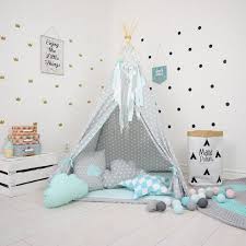 Play Tent Gray Teepee Mint Teepee Star Teepee Mint Teepee Etsy Teepee Kids Play Teepee Kids Play Teepee