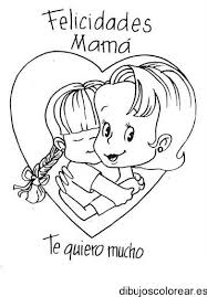 En este dibujo para colorear verás una bonita. Dibujo Del Dia De La Madre
