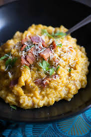 Creamy Maple Bacon Pumpkin Risotto Pumpkinweek Www Pineappleandcoconut Com Risotto Recipes Recipes Italian Rice Dishes