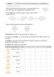 ab eigenschaften von vierecken entdecken achsensymmetrie mit bastelvorlage unterrichtsmaterial im fach mathematik mathematikunterricht achsensymmetrie vorlagen