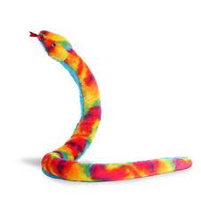 Rainbow Print Snake Stuffed Animal Aurora In 2021 Rainbow Plush Rainbow Snake Rainbow Print
