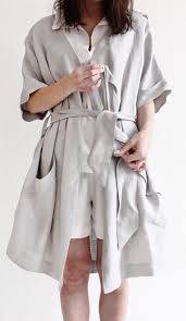 Custom Robe For Women Linen Robe Natural Dressing Gown Custom Robes Linen Robe Linen Women