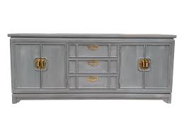 Vintage Thomasville Grey Distressed Asian Credenza Sideboard Buffet Thomasville Furniture Bedroom Refurbished Dressers