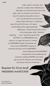 It was her goal that her person should disappear behind the work. Requiem For Ernst Jandl Mayrocker Theobald