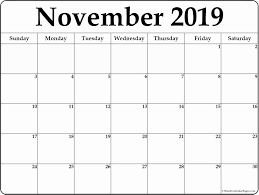 November 2019 Blank Calendar Calendar Word Free Printable Calendar Monthly Editable Calendar