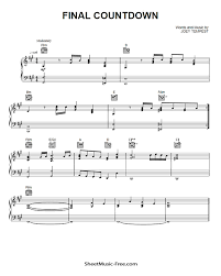 Transforme en segundos cualquier pdf en un documento word editable. The Final Countdown Sheet Music Europe Sheetmusic Free Com