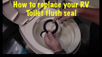 How to replace your RV Toilet Flush Seal Travel Trailer Toilet bowl Ball  gasket Replacement #rv