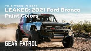Check spelling or type a new query. Leaked 2021 Ford Bronco Paint Colors And Their Names Youtube