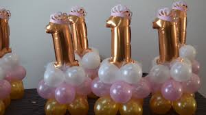 1st Birthday Balloon Decoration Ideas 1st Birthday Princess Party Balloon Decoration Centerpiece Idea Easy And Simple Balloon Decorations Party Birthday Balloon Decorations Diy Balloon Decorations