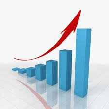 The Blue Bar Graph With A Arrow Creative Business Financial Png Transparent Clipart Image And Psd File For Free Download Bar Graphs Clip Art Graphing