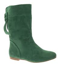 Chaussure Femme Style Shoes Botte Plate Vert