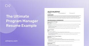 Check spelling or type a new query. Program Manager Resume Guide Examples And Advice For 2021