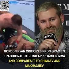 Gordon Ryan slams Kron Gracie's traditional jiu-jitsu approach, praising  instead the hybrid grappling styles of Khabib, Chimaev, and Makhachev. >>  Full story in comments 👇