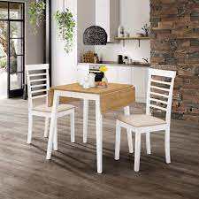 Check spelling or type a new query. Hallowood Ledbury Small Wooden Drop Leaf Dining Table And 2 Chairs Set In White Oak Rubberwood White Painted Body With Light Oak Finish Top Leb Tab970 Set 2 W Buy Online In Fiji At Fiji Desertcart Com