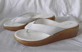 Footglove Summer Wedges Sandals Toe Post Flip Flops Leather Ladies 6 5 40 6 1 2 Leather Flip Flops Summer Sandals Wedge Wedge Sandals