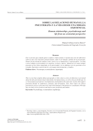 Psicoanalista papers and research , find free pdf download from the original pdf search engine. Pdf Las Relaciones Humanas La Psicoterapia Y La Vida
