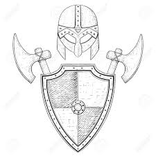 Viking Warrior Set Shield Swords And Helmet Hand Drawn Sketch Royalty Free Cliparts Vectors And Stock Illustration Image 93456771 Final line drawing for viking longship. viking warrior set shield swords and helmet hand drawn sketch