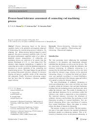 Pdf Process Based Tolerance Assessment Of Connecting Rod