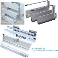 Available with full extension, partial extension and full extension with overtravel. 10 22 Light Grey Full Extention Double Wall Self Soft Close Drawer Slide Runner Rail Kitchen Bath Furniture Cabinet Slide Runner Drawer Slidesoft Close Drawer Slides Aliexpress