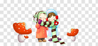 Cartoon Couple Wallpaper Love Hand Painted Winter Transparent Png In the large cartoon png gallery, all of the files can be used for commercial purpose. pnghut com