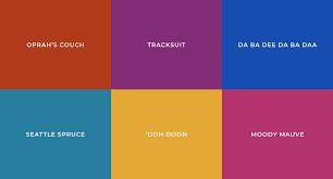 Let's demonstrate by plotting 8 dots with the 8 different colors. Most Popular Colors Through The Decades 1920s 2020s
