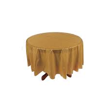 Gold Round Plastic Tablecloth With Images Round Table Covers