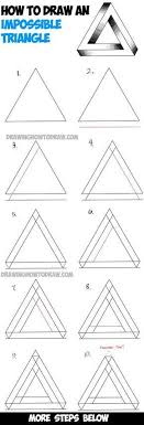 How To Draw An Impossible Triangle Easy Step By Step Drawing Tutorial Easy Drawing Tutorial Geometrische Tekening Eenvoudige Tekeningen