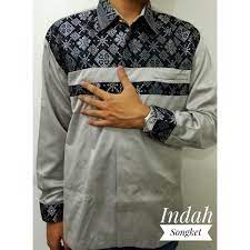 All size / free size. Kemeja Songket Palembang Premium Kombinasi Silver Hitaj Olshop Fashion Olshop Pria Di Carousell