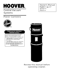 Hoover Central Vacuum Systems Users Manual Manualzz Com