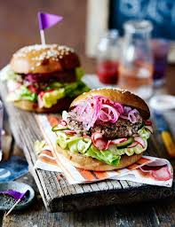 Vietnamese Lamb Burgers Recipe These Colourful Lamb Burgers With Pickled Vegetables Are Perfect For A Summer S Evening Lamb Burgers Lamb Recipes Bbq Recipes