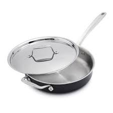 All Clad Ltd3403 Tr Ply Stainless Steel Hard Anodized Exterior Saute Pan Cookware 3 Quart Black Saute Pan Saute Paderno World Cuisine