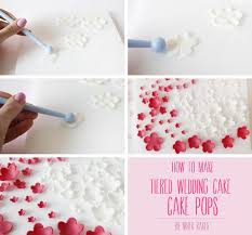 Tutorial How To Make Tiered Wedding Cake Cake Pops Tiered Wedding Cake Cake Pops Fondant Decorations