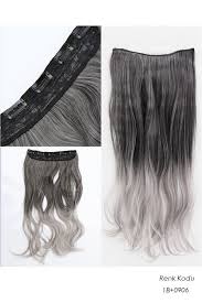 Takistir Bijuteri Online Isiya Dayanikli Yarimay Cit Cit Sac Gri Ombre Dalgali 60 Cm 110 Gr Ht1bt0960