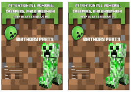 We always effort to show a picture with hd resolution or at least with perfect images. Minecraft Birthday Invitations Birthday Printable