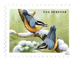 10 Unused Evergreen Postage Stamps For Mailing Invitations Snowy Evergreen And Forest Songbirds Pine Tree Forever Stamps For Sellos Estampillas Filatelia