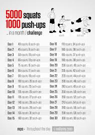 5000 Squats And 1000 Push Ups 30 Day Challenge Weightlossrecipesforwomen Ejercicios De Entrenamiento Ejercicios Musculacion Ejercicios De Calistenia