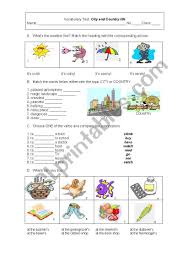 Please tell me some of your own benefits and/or disadvantages you may know of! City Vs Country Life Esl Worksheet By Ana Alvim