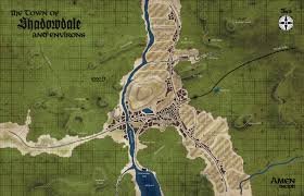 Map Town Of Shadowdale Dungeons And Dragons Fantasy World Map