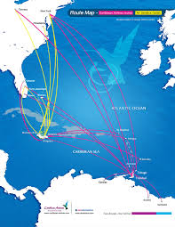 Caribbean Airlines Air Jamaica Route Map Air Jamaica