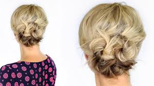 Scrunchies are prefect for a updo and to reminisce the '90s. Updos For Short Bobbed Hair Novocom Top