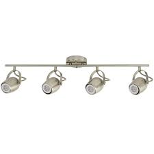 Globe Electric Samara 4 Light Brushed Nickel Track Lighting Kit Led Bulbs Included 58957 Walmart Com Walmart Com