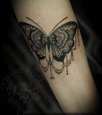 I Know I Want A Butterfly On My Black And Grey Arm But I Don T Know How Lace Butterfly Tattoo Tattoos Lace Tattoo