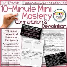 Connotation Denotation Mini Lesson 10 Minute Mastery Powerpoint Slides Mini Lessons Lesson Connotation