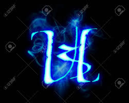 Illustration of letter u, letter u, colorful letters u, color splash, png graphics,. Blue Flame Magic Font Over Black Background Letter U Stock Photo Picture And Royalty Free Image Image 4086130