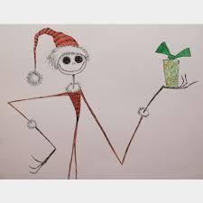 Jack from nightmare before christmas drawing. Tim Burton Sketch Of Jack Skellington From The Nightmare Before Christmas Mutualart