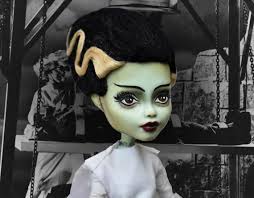 Bride of Frankenstein Inspired Art Doll ooak Repaint MADE TO ORDER